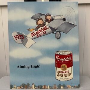 1993 Campbell’s Soup Metal Sign Aiming High #6 of 20 AAA Sign Co